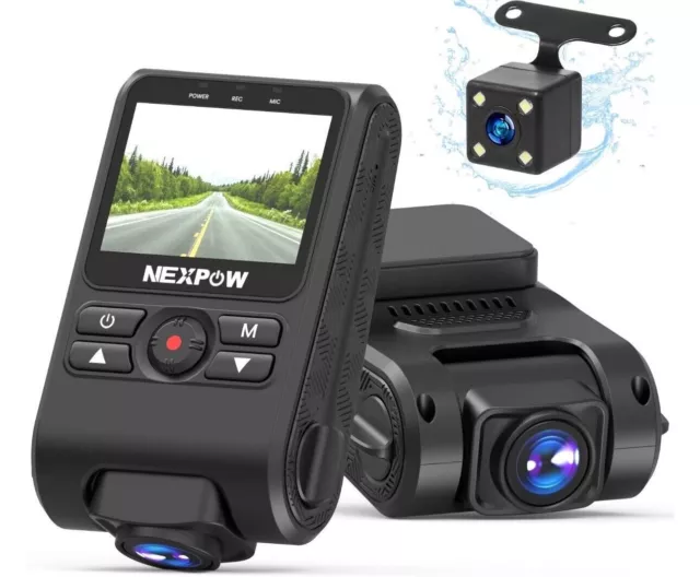 NEXPOW Dash Cam Front and Rear, 1080P Full HD Dash Camera