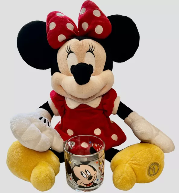 Disney Minnie Mouse Plush w Mug Original Stuffed Toy Mouse By Disney 19” Mug 3.5