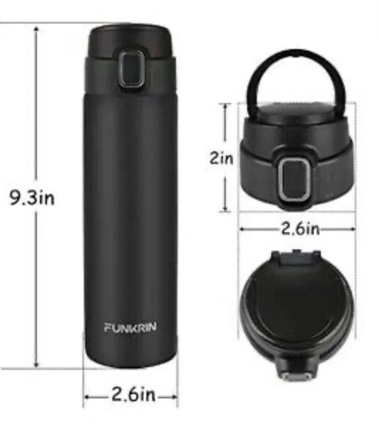 Funkrin Insulated Coffee Travel Mug with Ceramic Coating, 16oz Personalized Tumb