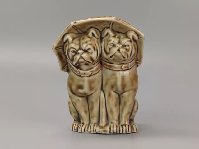 Vintage Pug dogs under umbrella figurine model 5669