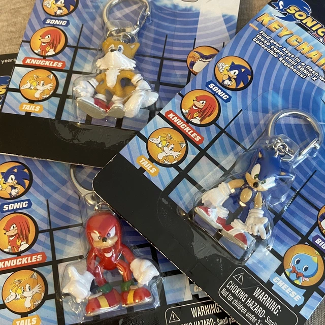 TOY ISLAND SEGA 1.5” Small Sonic X Tails Knuckles Sonic Figure Keychain