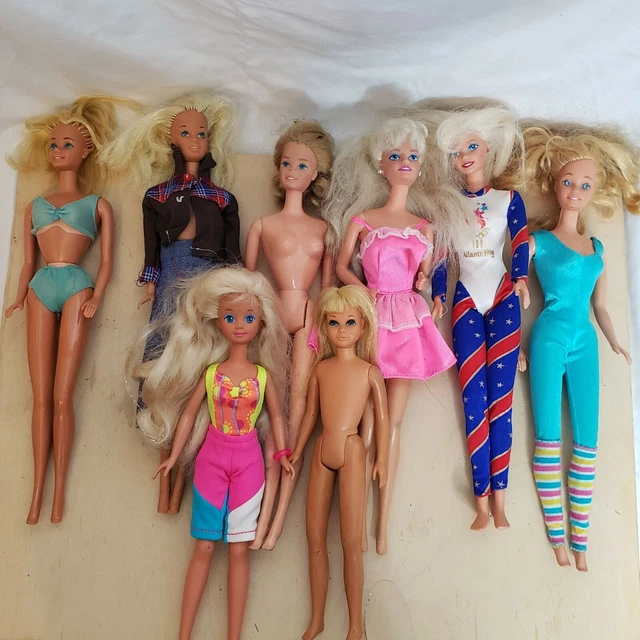 VINTAGE BARBIE SKIPPER Lot 8 Dolls 70s 80s 90s Retro As Is Played