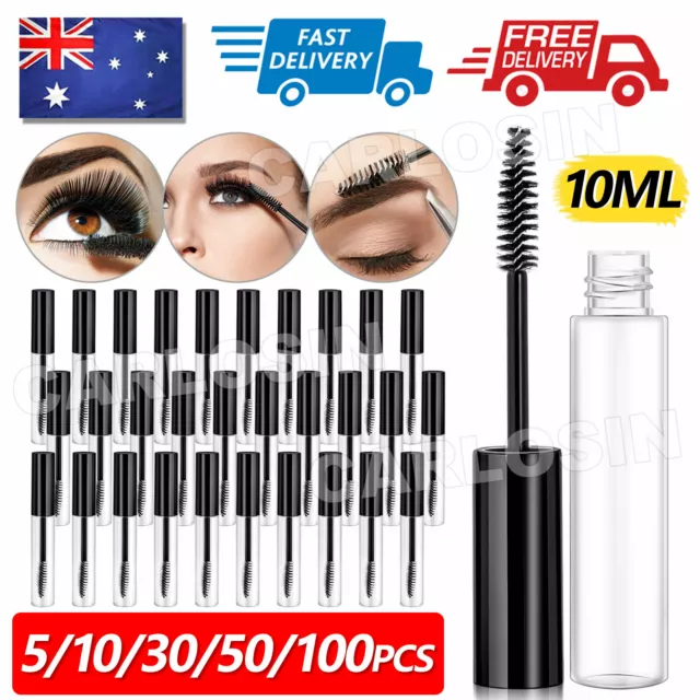 10ml Empty Mascara Tube Eyelash Cream Vial/Liquid Bottle/Container Cap 5PCS