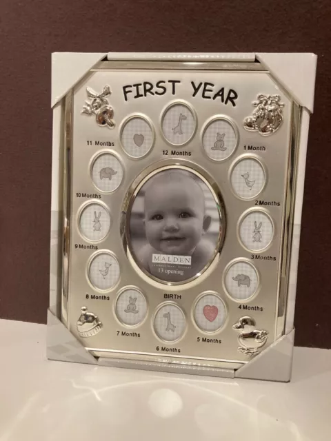 Malden First Year Photo Frame 13 Pic Opening Newborn Baby To 12 Months Old 8x10