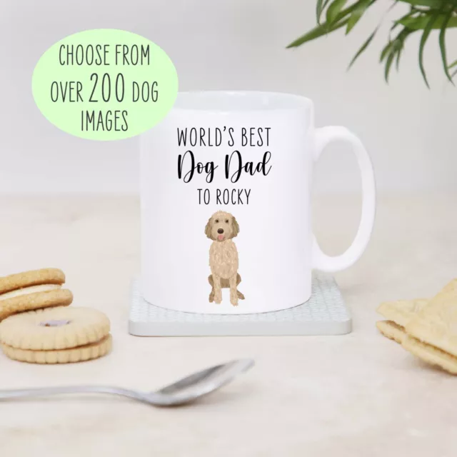 Personalised World's Best Dog Dad Mug Cup Father's Day Gift Dog Owner Parent 2