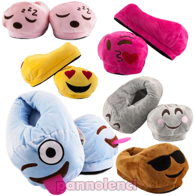 Pantofole bimbo bimba bambini pelouche emoticons antiscivolo babbucce Y-6901