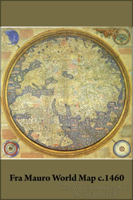 Poster, Many Sizes; Fra Mauro World Map C1460