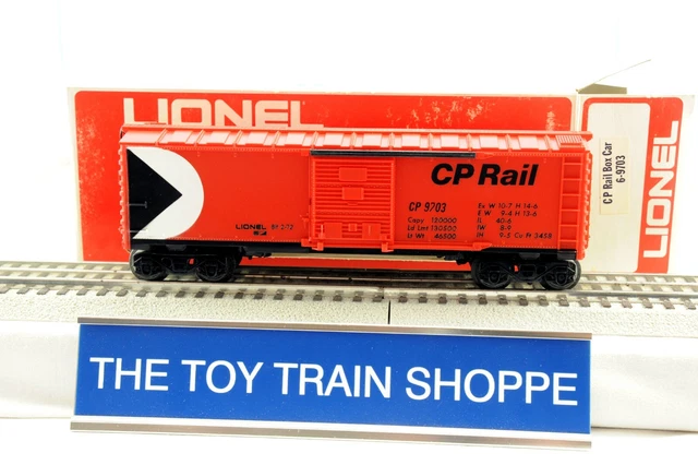 Lionel 9703 Cp Rail Boxcar. O Gauge. New In Box.
