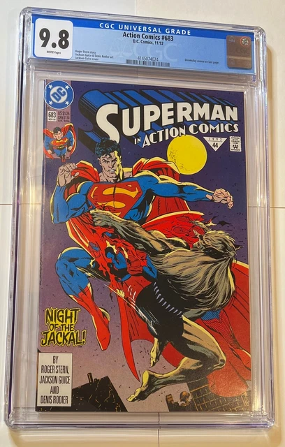 1992 Action Comics #683 D.C. Comics 11/92 CGC 9.8 Doomsday Cameo on Last Page