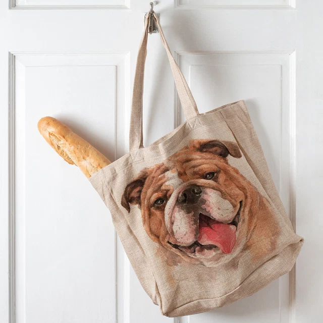 Reusable Foldable Eco Tote Shopping Bag – Cute Pug, Cat, Dog, Fox & London Bus Designs For Women