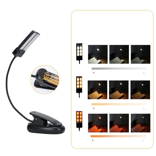 Rechargeable Touch Control Table Lamp Clip LED Reading Lamp Book Light