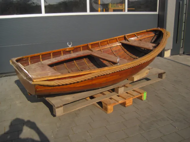 Holz Boot Länge 300 cm Breite 140 cm zum Herrichten oder Deko abdc