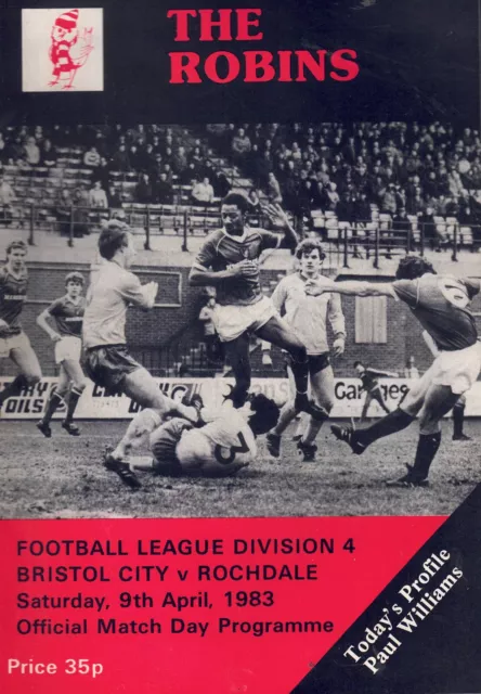 Bristol City V Rochdale 09/04/1983