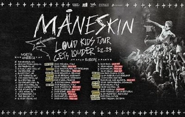 2 biglietti maneskin milano 24 luglio 2023 I anello rosso numerato