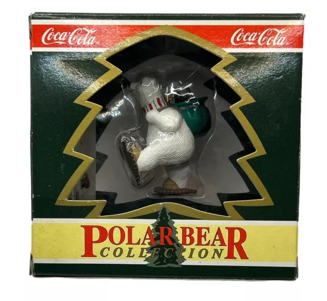 Coca Cola Polar Bear Collection "North Pole Delivery" Christmas Ornament 1994