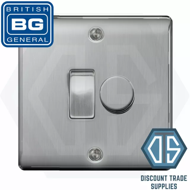 BG Nexus Brushed Steel Switches & Sockets Full Range Satin Chrome White Inserts