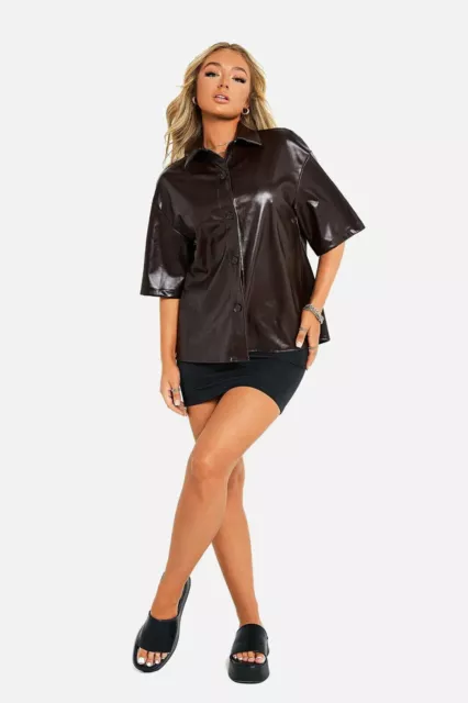 Leather Handmade Formal Stylish Casual Real Lambskin Black Genuine Women Shirt