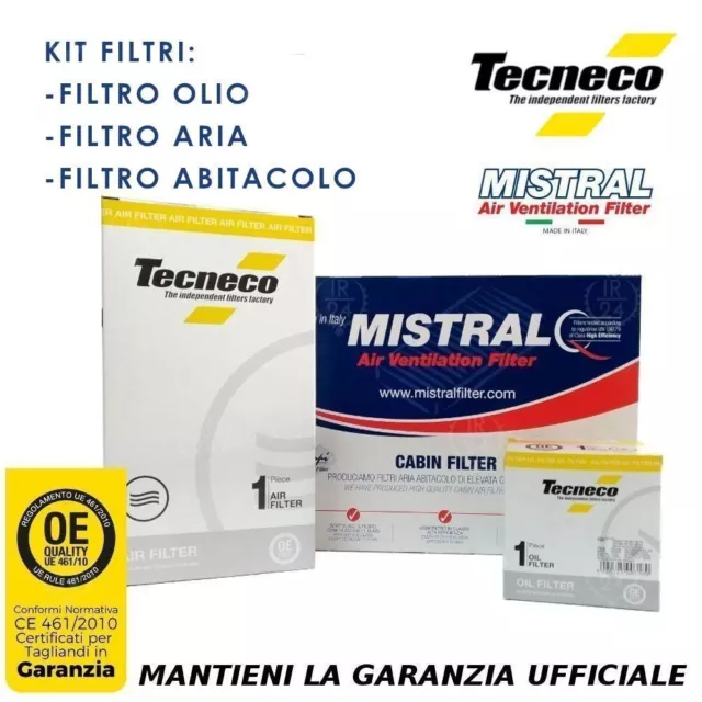 KIT 3 FILTRI TAGLIANDO PER TOYOTA AYGO II 1.0 05/2014- VVTi KR-FE