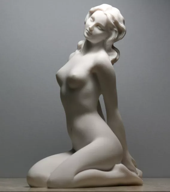Art Deco Erotic Bronze Female Naked Statue Figure Hot Cast Girl Nude Sculpture Eur