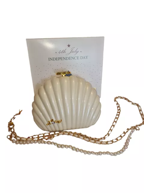 CHANEL CLAM SHELL Minaudiere VIP Gift Airline Independence Day