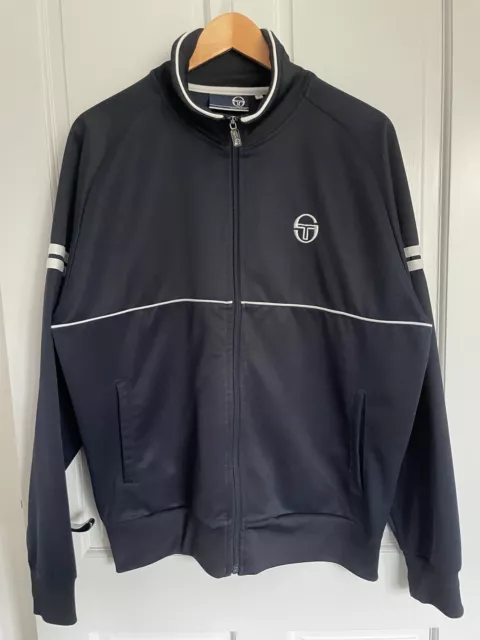 SERGIO TACCHINI 80S Football Casuals Navy White Tracksuit Track