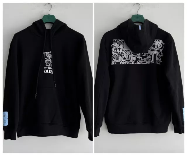 McQ Alexander McQueen Hoodie Construct Graphic Large Size Black