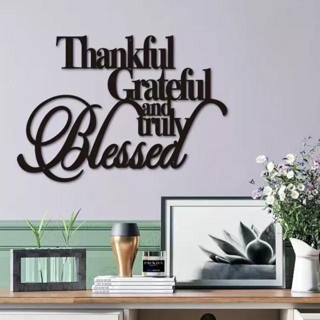 Thankful Grateful Blessed Thankful Grateful Blessed Wall Decor  Room