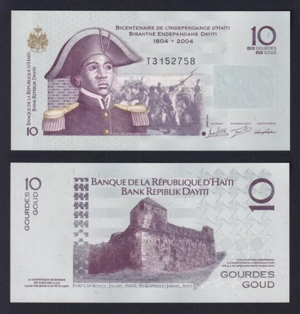 Haiti 10 Gourdes 2016 P 272h Festschrift Fds / UNC A-03