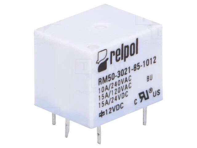 Produktbild von RM40-3021-85-1012 Relais – Elektromagnetisch, SPST-NO, 12V DC Spule, 8A/250V AC – Kompaktes Mini-Relais Von RELPOL