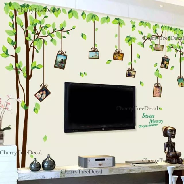 X Large Family Tree Birds Photo Frames Wall Stickers Art Decals Home Decor UK