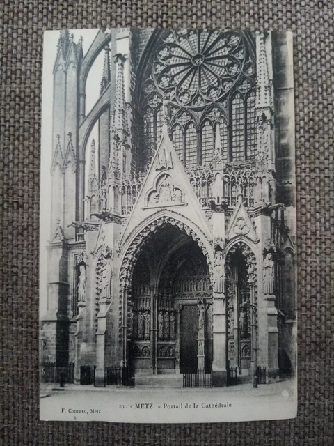Cpa Metz Portail De La Cathédrale