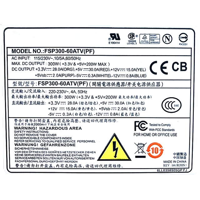 FSP300-60ATV FSP300-60PFN FSP250-60PFN Für FSP IPC-510 IPC-610 IPC-710 ...