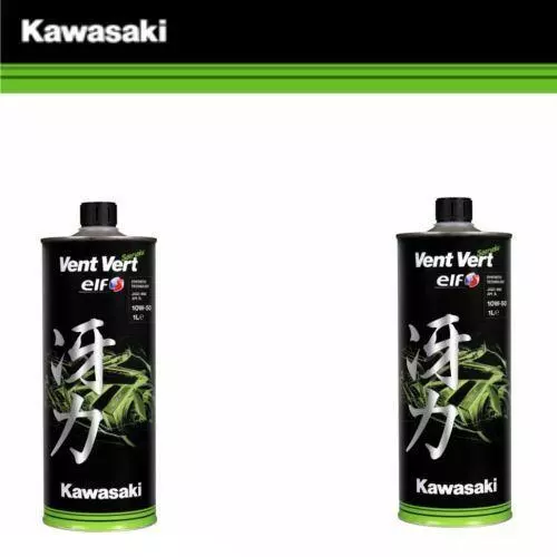 Set Of 2 L Lt Engine Oil Kawasaki Elf Vent Vert 10W-50 10w 50