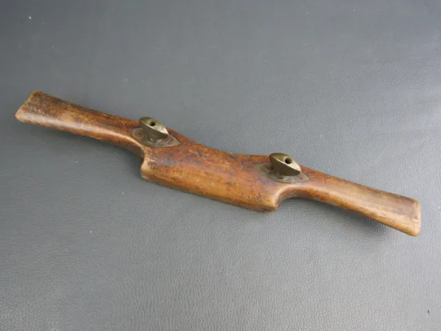 Vintage wooden & brass adjustable spoke shave old tool by J Dixon