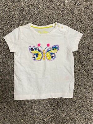 Ex Mini Boden Girls Butterfly Short Sleeve T shirt Top Age 2 - 13 Years (W14.17)