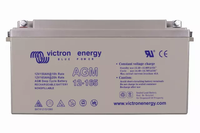 Batterie décharge lente camping car bateau AGM Victron 12v 165ah BAT412151080