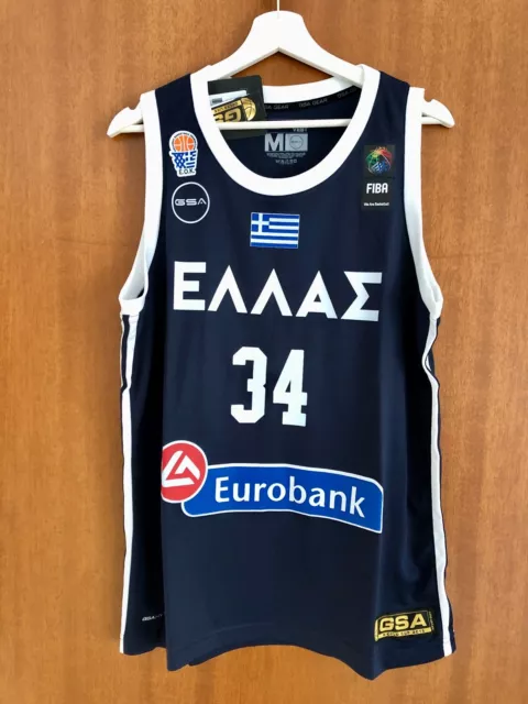 Basketball Jerseys Giannis Antetokounmpo #19 Greece Jersey Blue
