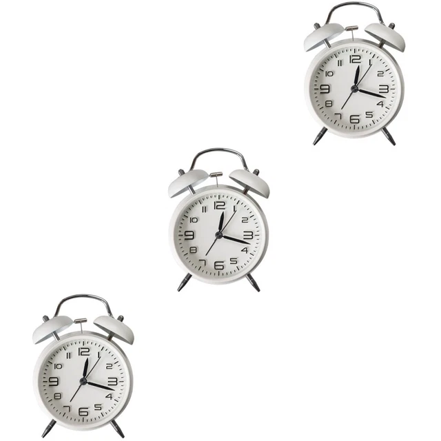 3 piezas Despertador Estudiante Dormitorio Simple Escritorio Reloj Dibujos Animados con Nac