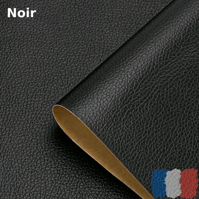 Adhésif En Cuir 60x137cm - Patch Réparation Simili Cuir Autocollant Noir - Pour Canapés, Sièges Voiture, Sacs Et Bricolage