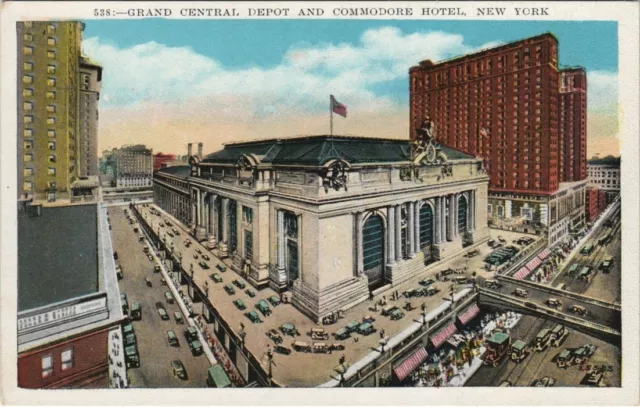 CPA AK Grand Central Depot and Commodore Hotel NEW YORK CITY USA (790415)