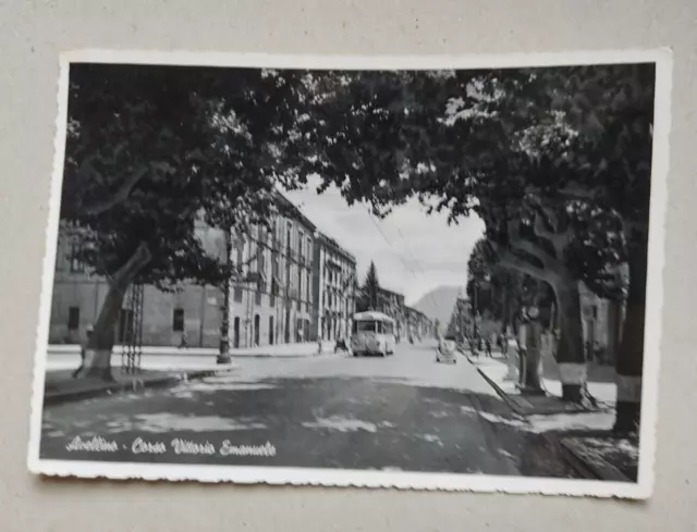 cartolina -  AVELLINO , corso Vittorio Emanuele - viaggiata 1953