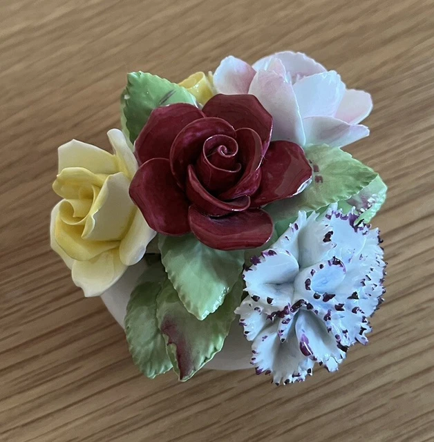 Vintage Royal Doulton English Fine Bone China Posy Roses Flower Bowl Ornament
