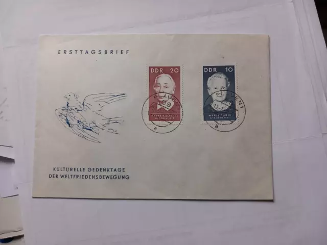 DDR FDC: Kulturelle Gedenktage der Weltfriedensbewegung (1967), michel 1294/95