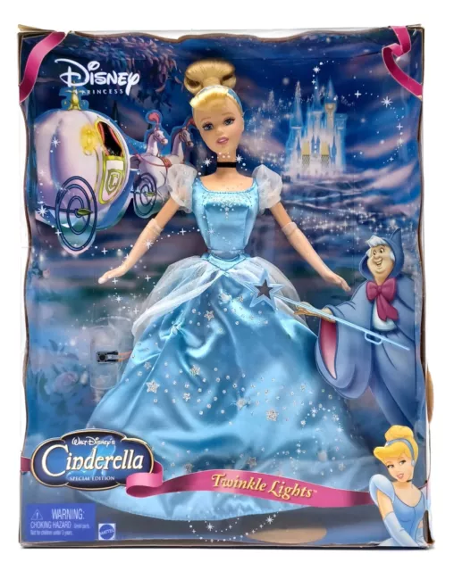 2004 Walt Disney's Twinkle Lights Princess Cinderella Puppe / NrfB, Mattel G7983