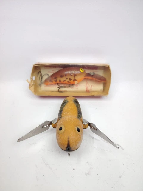 Leurre De Pêche Ancien En Bois Et Métal - 12cm - Pour Carnassiers - Vintage Français - Occasion