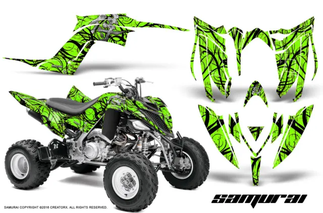 Yamaha Raptor 700 2013-2021 Graphics Kit Creatorx Decals Samurai Black-Green