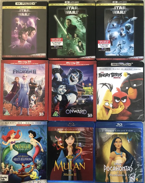 Disney/Marvel/More 4K, 3D, and Blu-Ray movies, no digital, Will Combine Shipping