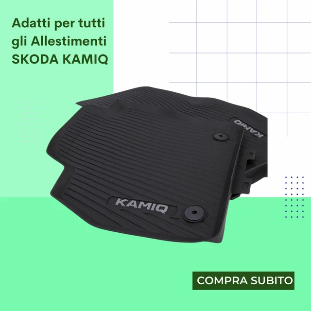 Tappetini Multistagionale Anteriori In Gomma Skoda Kamiq