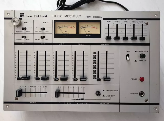 Liese Elektronik Studio Mischpult DM-1500A DJ vintage funktionsfähig