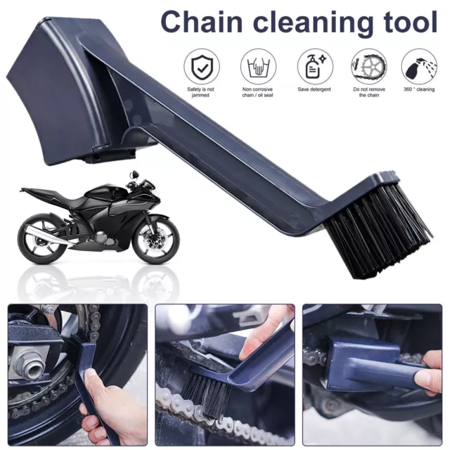 Motorbike Chain Wheel Cleaning Motorcycle Motocross Bicycle Brushes Cleaner[-`-